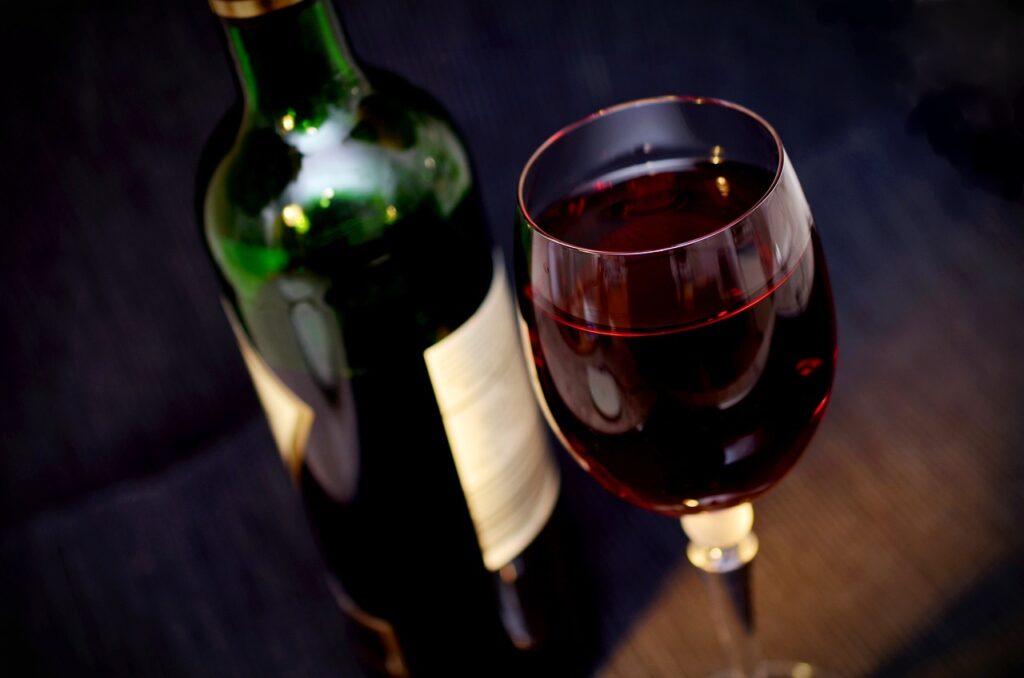Wine in glass