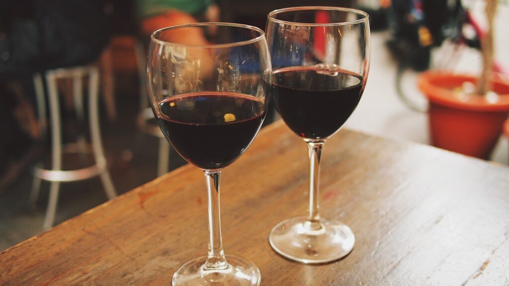 Wine in glass
